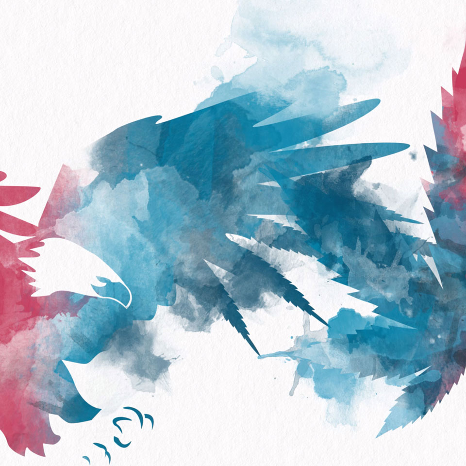 watercolor eagle leaf graphic for Capital Cannabis