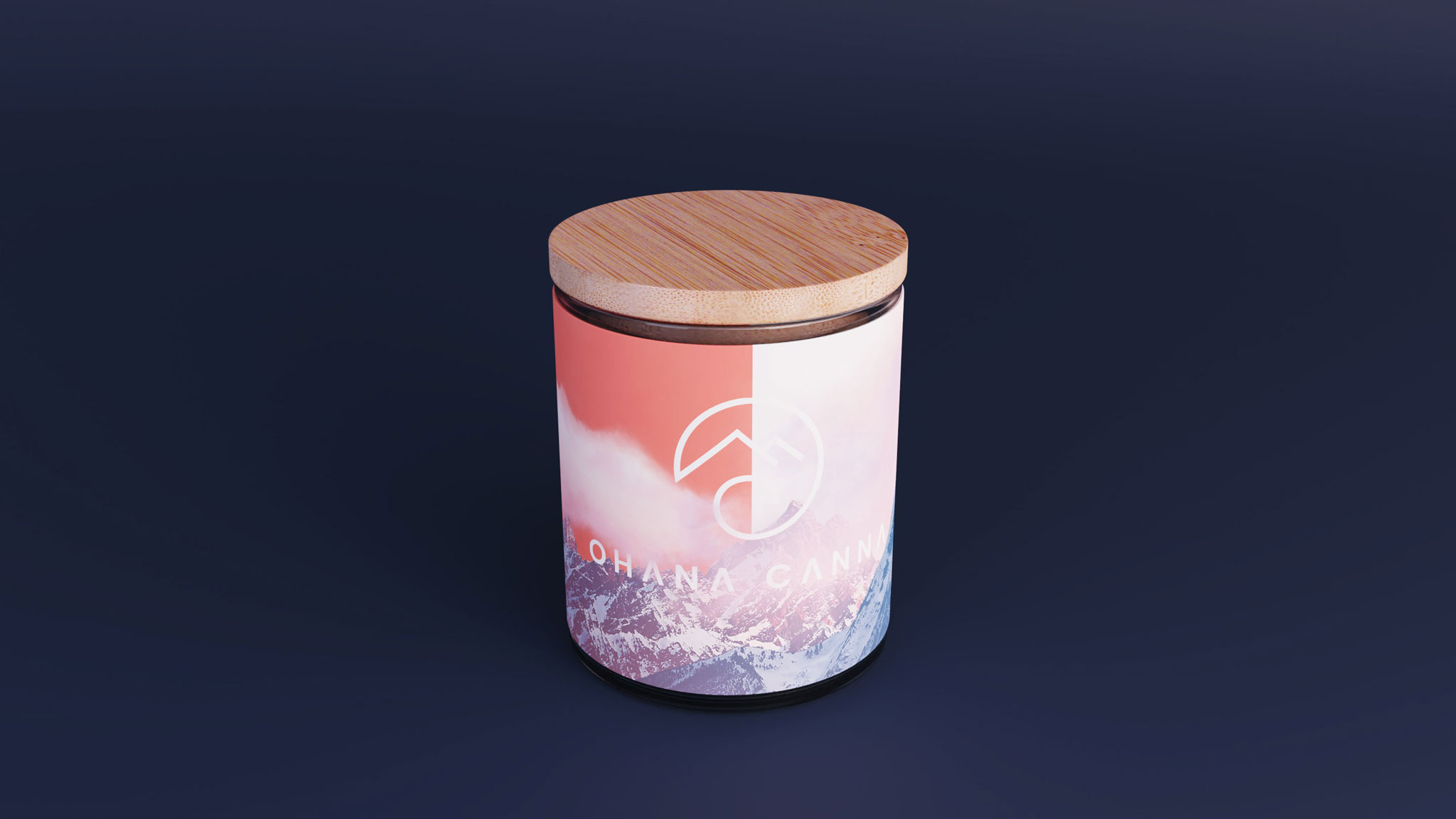 Label design for loose flower jar with wood top