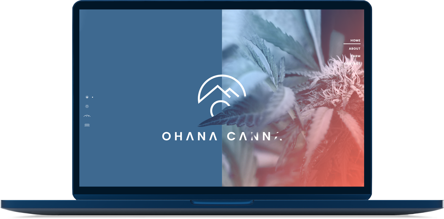 Ohana Canna website design on homepage