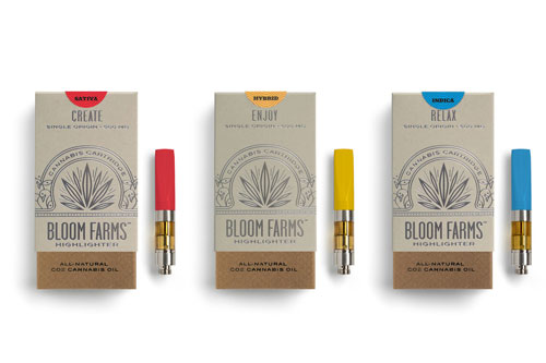 Bloom Farms cannabis cartridge brand design